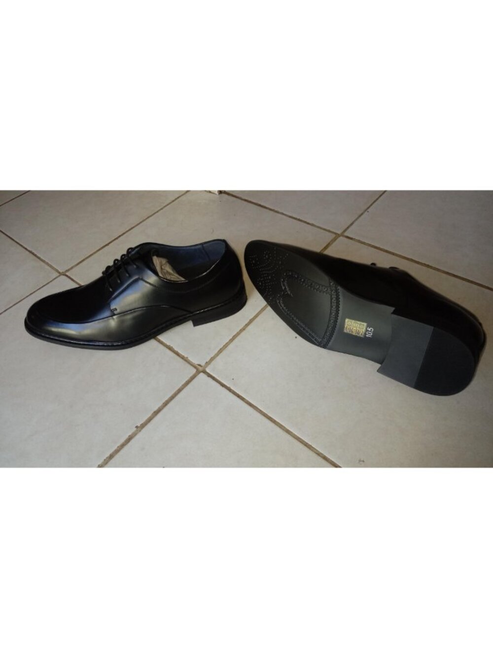 Men's Black Leather Lace Up Derby Dress Classic Polyurethane Formal Oxford Shoes